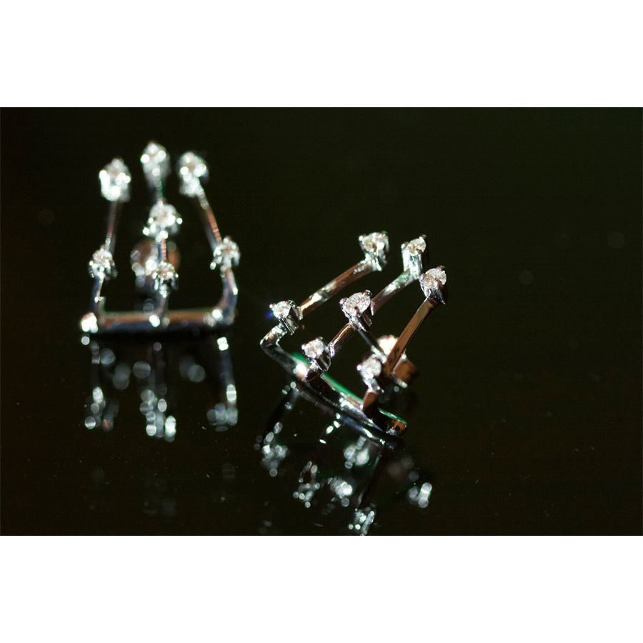 3 element 'Balance' earringsin white gold  BALANCE | OR3AU18B CT 0,56